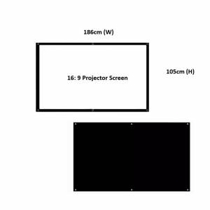 16: 9 Portable Projector Screen - 186cm (W) X 105cm (H) - 84吋 白玻纖投影幕布