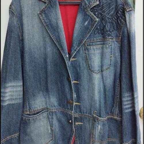 全新meoshe 牛仔褸古著外套New vintage male denim Jacket ( size :L)