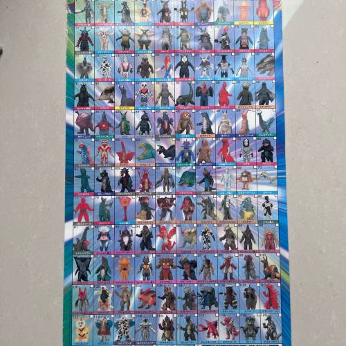 ultraman Kaiju poster 咸旦超人 鹹蛋超人 怪獸 大圖鑑 海圾