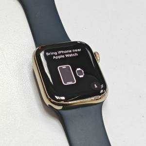 Apple watch series 7 金色不銹鋼 45mm