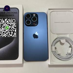 全新 iPhone 15 pro 128gb eSim+實體sim 藍色 無鎖 原裝無拆 英/澳/日/歐版 not 16 ...