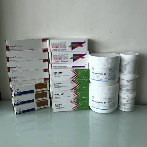 Aqueous, White Soft Paraffin, Axcel Urea, Fluocinolone, Zaricort, Elomet, Eurax