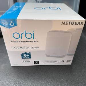 NETGEAR Orbi (RBK762S) 三頻 AX5400 WiFi 6 Mesh 無線系統 (2件裝, 1主機 + 1分機)