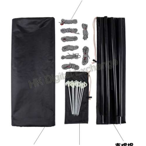 全新新款型格金字塔雙層露營帳篷, 自帶天幕 (米白色, 三/四人適用), 深水埗門巿可購買