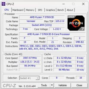amd r7 5700x3d + asus B550m plus + crucial ddr4 3200 16x2