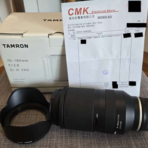 Tamron 70-180mm , F/2.8 , Di III VXD For Sony