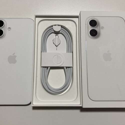 全新 iPhone 16 256gb eSim+實體sim 無鎖 原裝無拆 白色英/澳/日/歐版 一年 AppleC...