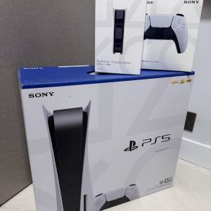 港行 Sony PlayStation 5 PS5 光碟版 連2個手掣加充電座 有單有盒