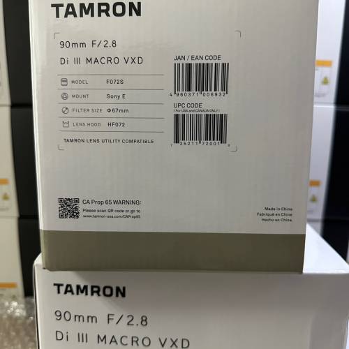 全新 Tamron 90mm F/2.8 Di III MACRO VXD for Sony E Mount (F072) (水貨)