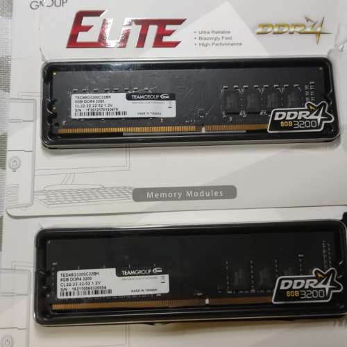 Team  DDR4 3200 8x2 共16GB Desktop Ram