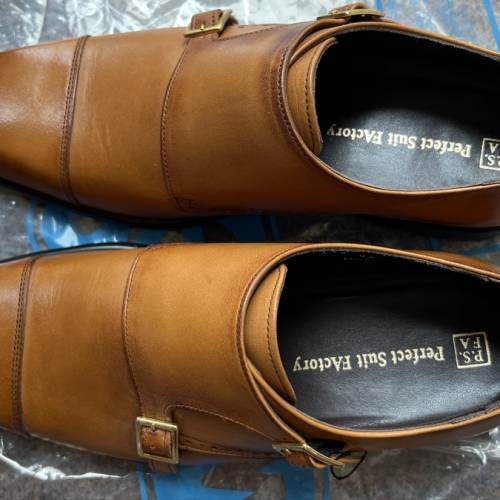 Perfect Suit FActory 100%全新日本製西裝啡色皮鞋