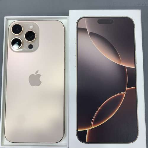 99%New iPhone 16 Pro Max 512GB 沙漠金色 Apple Care至2025-10-26 電池效能100% 香...