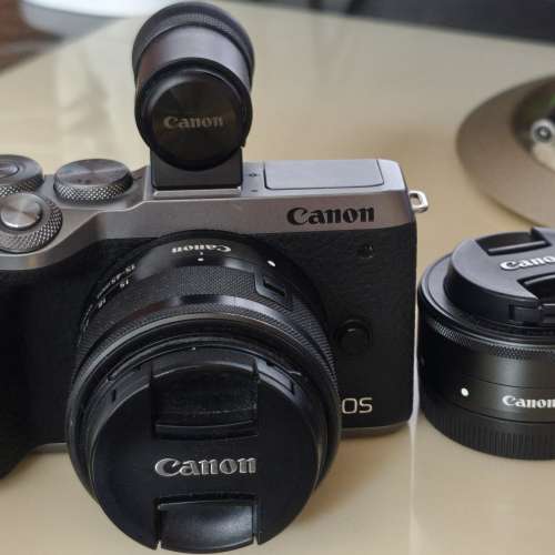 Canon M6II ket set with EVF-DC2 + 22mm