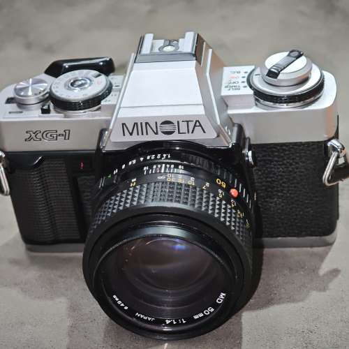 Minolta XG1 XG-1 + 50/1.4 MD 美能達 50mm 50 測光快門過片對焦光圈操作正常，95%...
