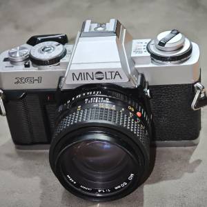 Minolta XG1 XG-1 + 50/1.4 MD 美能達 50mm 50 測光快門過片對焦光圈操作正常，95%...