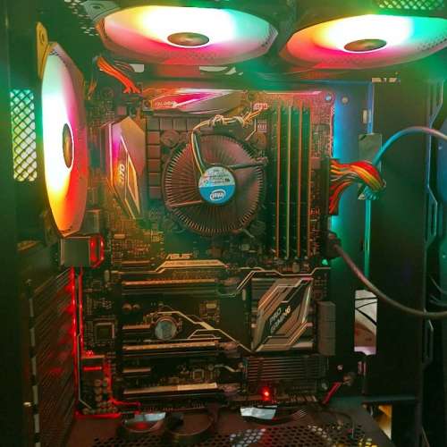 1STPLAYER Gaming Case, ASUS Z170 PRO GAMING/AURA, 3 x 120mm 彩燈風扇, 32GB DDR4
