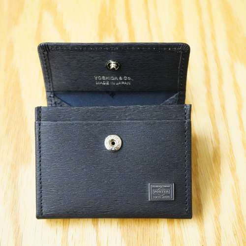 Porter Current Coin Case 052-02205 日本吉田 黑色壓紋牛皮 散紙包 散銀包 零錢包