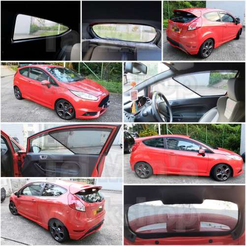 FORD FIESTA 全車磁石濾光窗網太陽擋