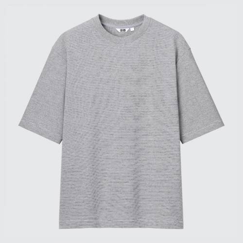 Uniqlo Airism灰色間條Tee