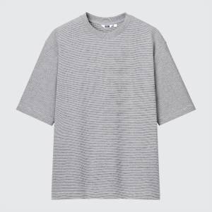Uniqlo Airism灰色間條Tee