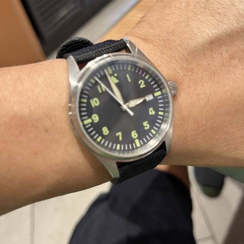 飛行員錶 pilot watch 39mm 自動 99新