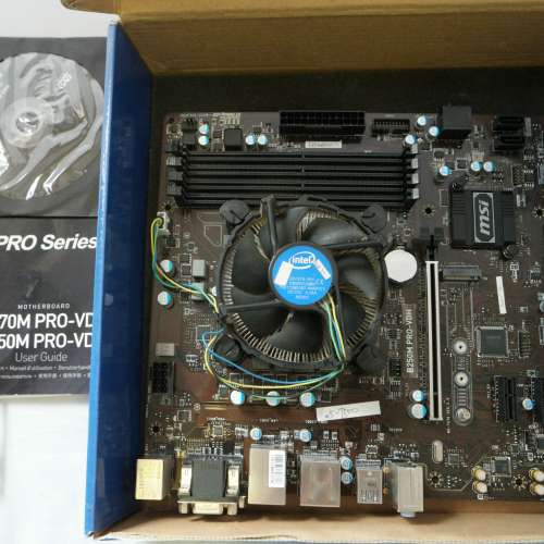 MSI B250M Pro-VDH 底板 + i5-7500 CPU + 16G RAM