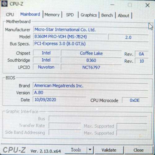 Intel i7 CoffeeLake 八核 35W 低耗電工程版 CPU + MSI B360M Pro-VDH 底板