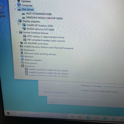 asus i5 5200 8G RAM 128SSD+500GB harddisk