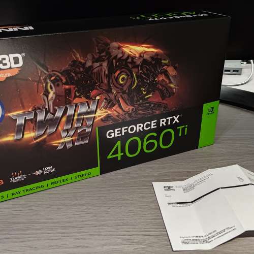 （全新）Inno3D GeForce RTX 4060 Ti 16GB TWIN X2 OC 顯示卡