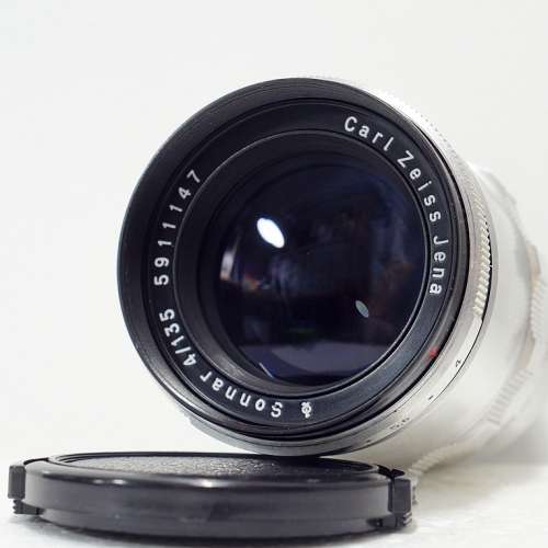早期白銀 Carl Zeiss Jena 1Q Sonnar 135mm f4 (非常新淨)