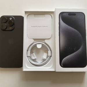 充電23次 iPhone 15 pro 1tb eSim+實體sim 黑色無鎖  英/澳/日/歐版 一年 AppleCar...