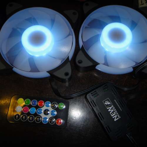 1st player 12cm ARGB 風扇兩把 帶搖控