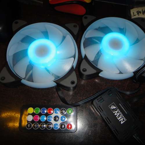 1st player 12cm ARGB 風扇兩把 帶搖控