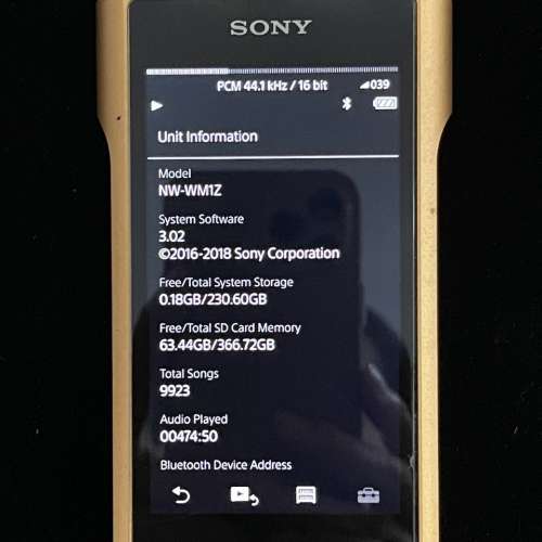 Sony NWZ1 金磚(第1代)(99%新)連迷你遙控器