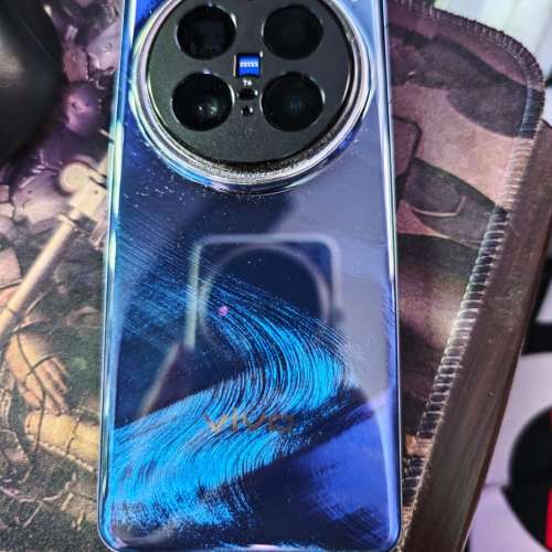 99新國行vivo x200 pro 16+512 藍色全套齊己貼鏡頭貼和可超聲波指紋鋼化膜, 只限元...