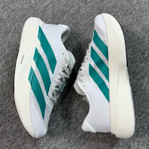 adidas Adizero Boston 13 时尚舒适 低帮跑步鞋 男女同款 白青