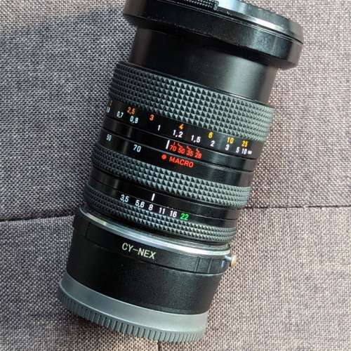 CONTAX Carl Zeiss Vario-Sonnar T* 28-70 MMJ 跟有E-mount轉接環