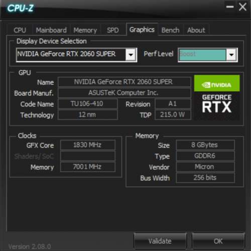 asus rog 2060s o8g
