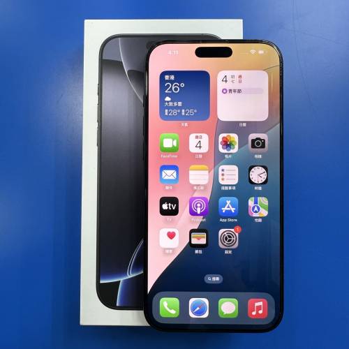 iPhone 16 pro max 512gb 黑 香港行貨9成9新 電池健康度100% 原廠保養到03-11-2025 ...