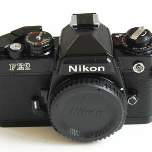 Nikon FE2 Black body 鈦合金蜂巢快門 95% new