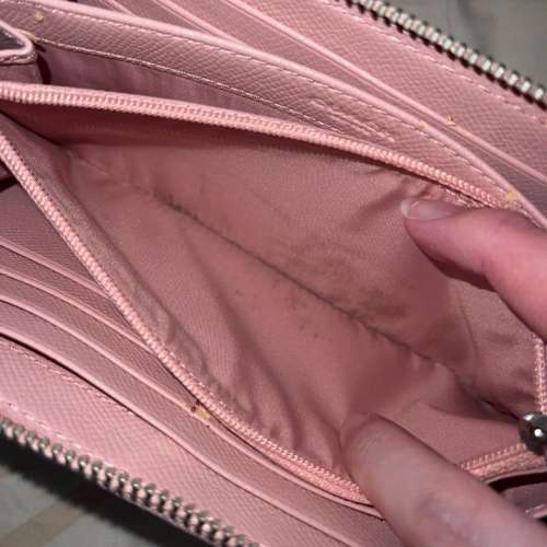 COACH PATENT LEATHER TURNLOCK BOW ACCORDION ZIP WALLET BLUSH 53415 正品 NEW YORK