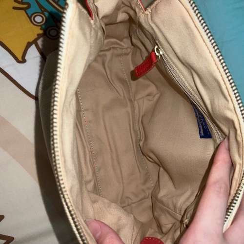 英國 BURBERRY LONDON BLUELABEL 日本製 正品 紅白色單肩袋 01227