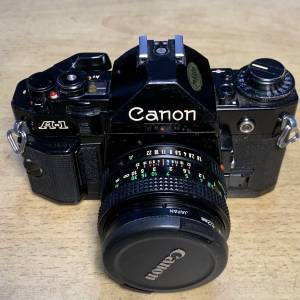 平用Canon A-1 連廠50mm 1.8光圈鏡頭 全正常