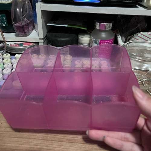 粉紅色 六格 日本 抽屉 收纳盒 分隔整理 神器 aeon