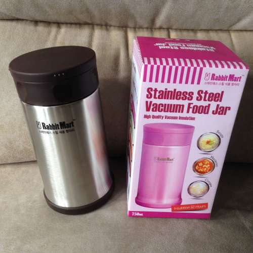✈️ RABBIT MART Stainless Steel Vacuum Food Jar 750ml 12 Hours NEW 全新 保溫...