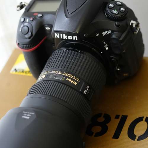 NIKON D810 機身 + NIKON 24-70mm F2.8 鏡頭 + 原廠後備電 + NIKON DK-17M eye cup
