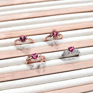 純銀粉紅托帕石戒指 Sterling Silver Pink Topaz Ring With Rose Gold Plated