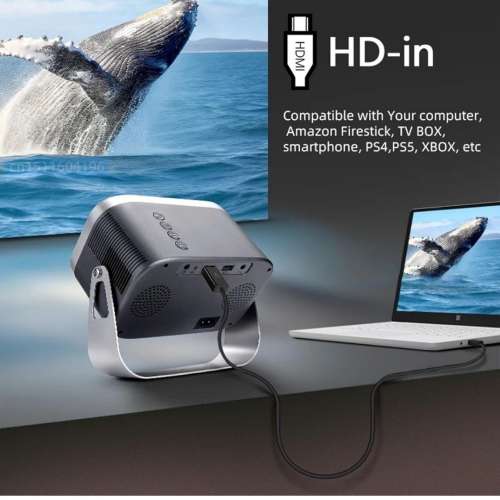 Mini Projector 投影機 4K with Wifi 6 Connection (2.4G/5G Dual Band)