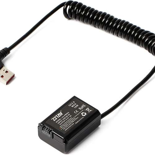 ZITAY Dummy Battery For Sony NP-FW50 with USB Adapter (假電池)
