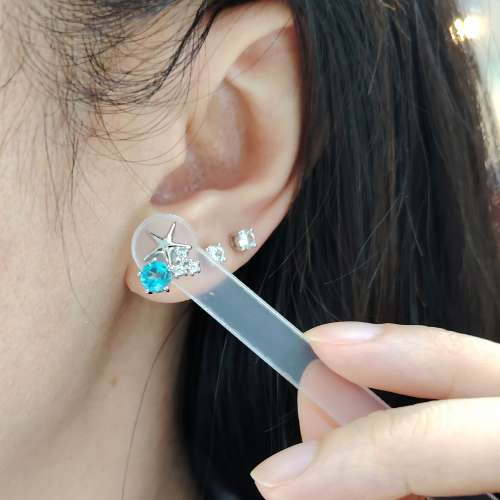 純銀藍托帕石耳環戒指套裝 Sterling Silver Blue Topaz Jewelry Set (Earring & Ring)
